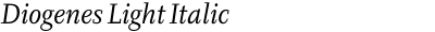 Diogenes Light Italic